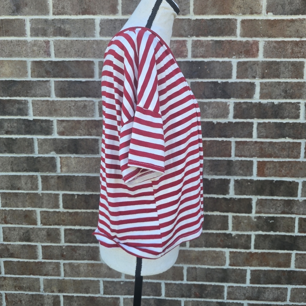 Red Striped Sequin Top - Picture 5 of 11